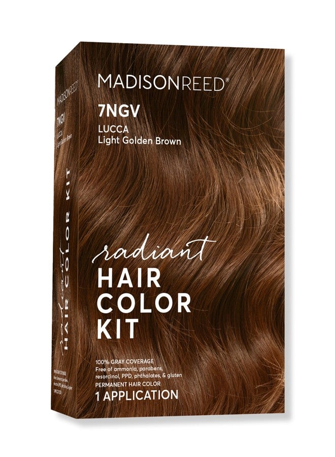 Madison Reed Radiant Hair Color Kit - 7NGV Light Golden Brown (Lucca Brown), Dimensional Gray Hair Blending Permanent Hair Dye, PPD-Free & Ammonia-Free, 1 Pack - Image 1